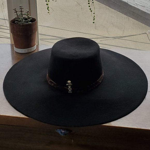 Reworked Wide Brim Hat